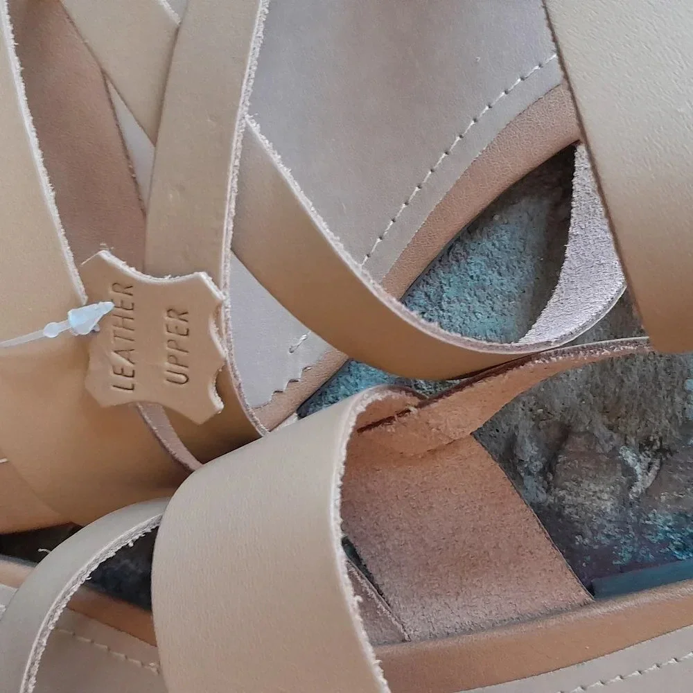 CL by Laundry Natural Sandal NWOT - Picture 9 of 9